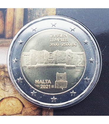 Muntkaart 2 Euro Malta 2021 - Tempels van Tarxien €22,49