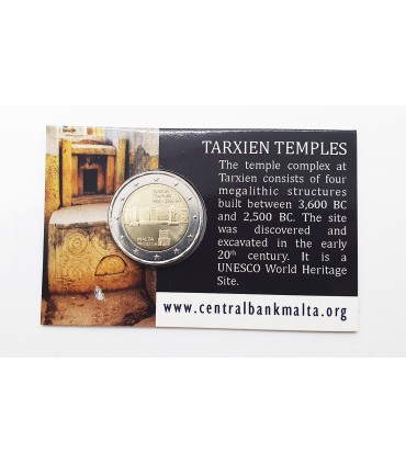 Coincard 2 Euro Malta 2021 - Templos de Tarxien 22,49
