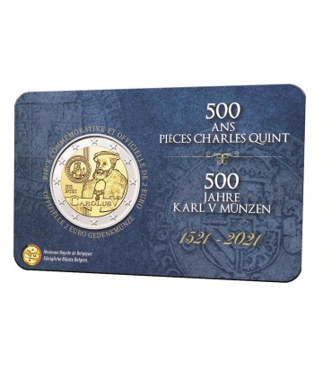 Tarjeta 2 Euros Bélgica 2021-Charles Quint €10.95