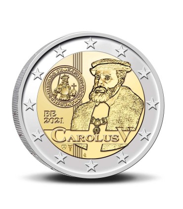 Moneta fiamminga da 2 euro Belgio 2021-Charles Quint  10,99 €