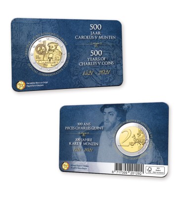 Tarjeta 2 Euro Bélgica 2021-Charles Quint € 10.99
