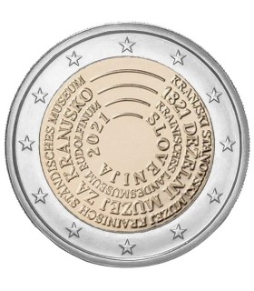 2 Euro Eslovenia 2021 - 200 años del Museo de Carniola €3.79
