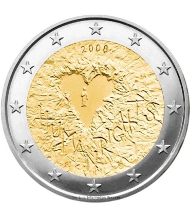 2 Euro FINLAND 2008 Mensenrechten €19,98