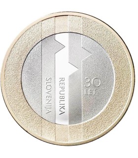 3 euros Eslovenia 2021 30 años de independencia eslovena 6,45 euros