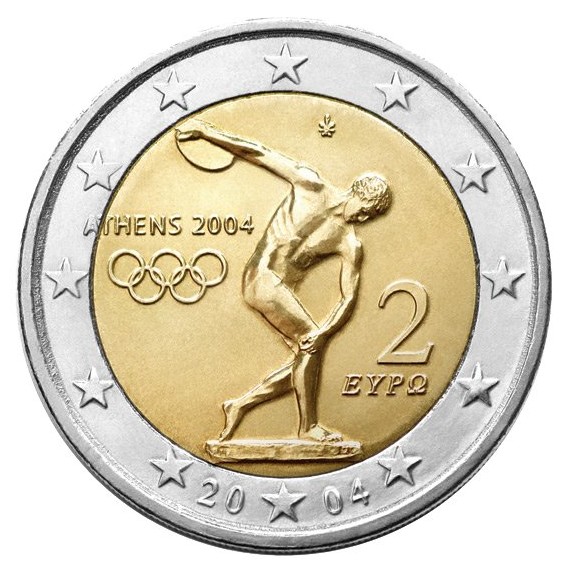 Pièce commémorative de 2 euros Grèce Jeux olympiques dAthènes 2004