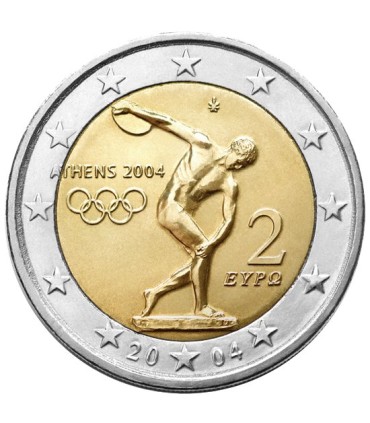 2 Euro Griechenland 2004 Olympische Spiele  7,95 €