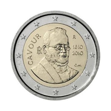 2 Euro italie 2010 Cavour - commémorative de 2 € 2010 d'Italie 200e anniversaire de la naissance Camillo Benso' date 