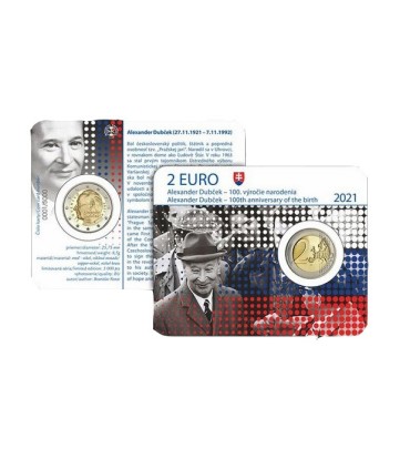 Moneta 2 euro Slovacchia 2021 - Alexander Dubček  11,95 €