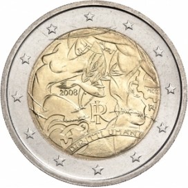 2 Euro Italie 2008 Droits de l' Homme -   Thème: 2 € commémorative Italie 2008 commémorant le 60e anniversaire de la Déclaration