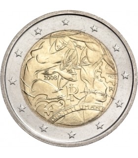 2 Euro Italia 2008 Derechos Humanos € 11,98