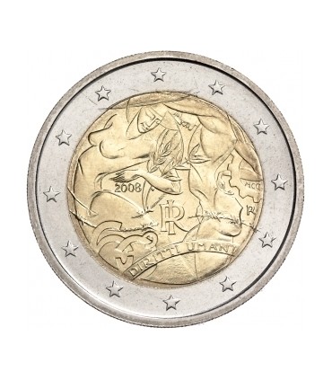 2 Euro Italia 2008 Derechos Humanos € 11,98