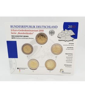 SET 5*2 Euro Duitsland 2010 BU €60,10