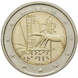 2 Euro Italie 2009 Louis Braille