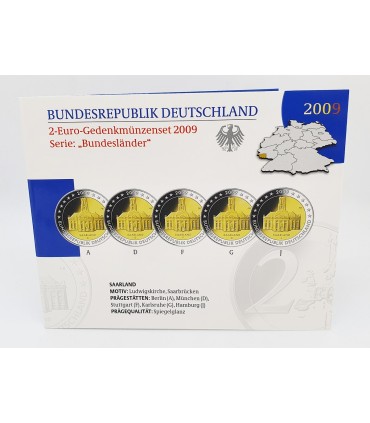 SET 5*2 Euro Deutschland 2009 BE  109,36 €