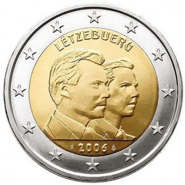 2 Euro Luxembourg 2006 Duc Guillaume -  Thème: 2 € commémorative Luxembourg 2007 représentant le Grand Duc Henri et le Pala