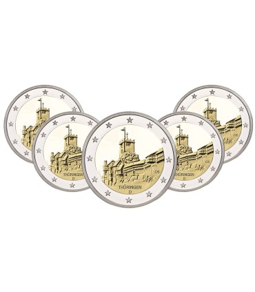 5 x 2 euros Alemanha 2022 - Castelo de Wartburg 14,49
