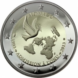 2 euro commémorative Monaco ONU unc