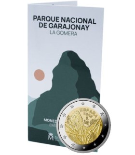 Cartão de moedas de 2 euros Espanha 2022 - Parque Nacional de Garajonay 27,95