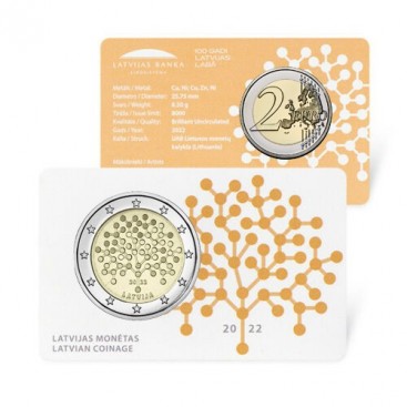 Coincard 2 Euro Lettonie 2022 - Culture Financière
