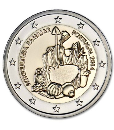 2 euros Portugal 2014 - Agricultura familiar 4,17 euros