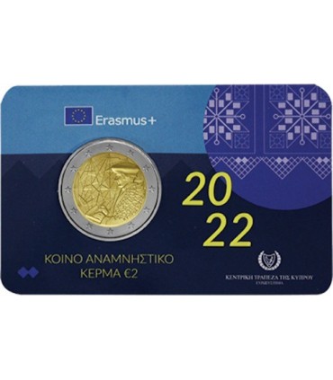 Muntkaart 2 Euro Cyprus 2022 - Erasmus €19,95