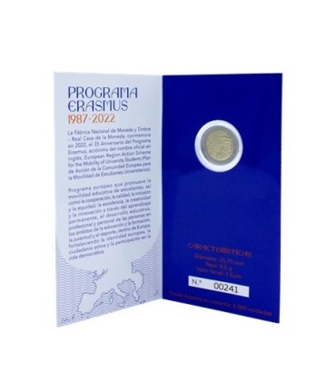 2 Euro BE Spagna 2022 - Erasmus  26,75 €