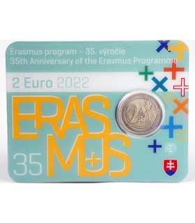 Tarjeta 2 Euros Eslovaquia 2022 - Erasmus 18,95 euros