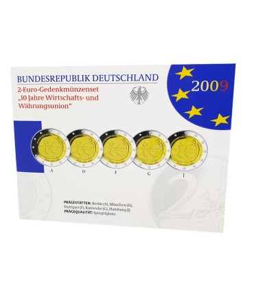 SET 5*2 Euro UEM Germania 2009 BE  145,48 €