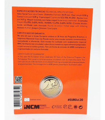2 Euro Portogallo BU 2022 - Erasmus  13,75 €