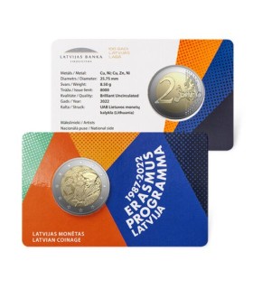 Tarjeta Monedero 2 Euro Letonia 2022 - Erasmus €18.95