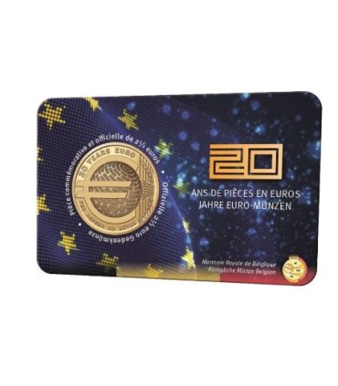 Coincard Francaise 2,50 Euro Belgique 2022 - 20 anos de notas e moedas de euro € 9,95
