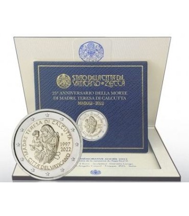 2 Euro Vaticano 2022 - 25 años de la muerte de la Madre Teresa 34,99