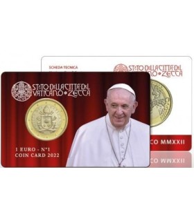 Tarjeta 1 Euro Vaticano 2022 €10.95