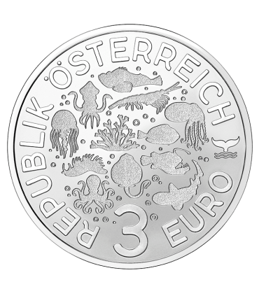 3 euro Austria 2022 - Polpo ad anello blu  14,95 €