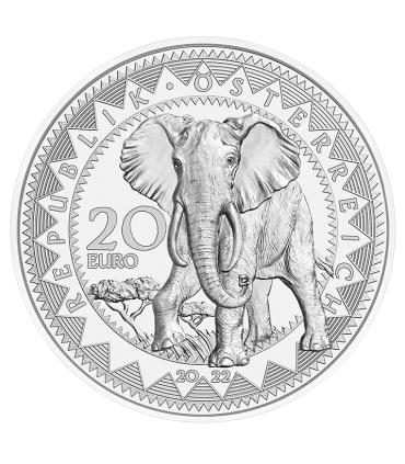 20 Euro Österreich 2022 - DIE SERRENITÄT DES ELEPHANTEN  64,99 €