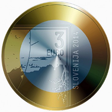 3 euro Slovenie 2014-Janez Puhar - caractéristiques:valeur faciale :  3€Thème 200ème Anniversaire de la Naissance de Jan