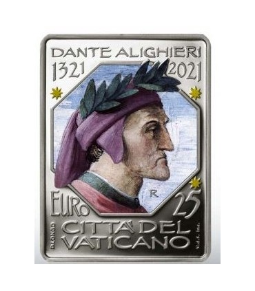 25 Euro Vaticaan 2021 - Dante Alighieri €889,95