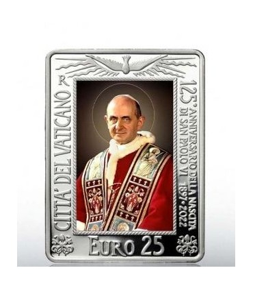 25 Euro Vaticano 2022 - 125 anni dalla nascita di Papa Paolo VI  499,95 €