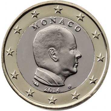 1 Euro MONACO 2014 - 1 EURO MONACO 2014 Description: Pièce officielle de 1 € Monaco 2014 représentant un portrait de S.A.S. I,