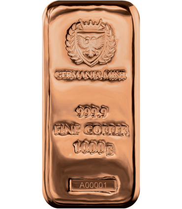 Lingote de cobre 1kg 99,9% € 49,95