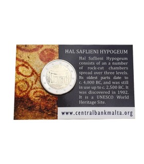Muntkaart 2 Euro Malta 2022 - Hypogeum van Ħal Saflieni €18,95