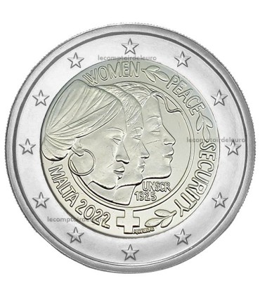 Boxed set 2 Euro Malta 2022 - Resoluties van de Veiligheidsraad over vrouwen 149,95 € (Frans)