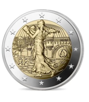 5 x 2 Euro Frankreich 2023 BU - La semeuse - Paris 2024  57,95 €