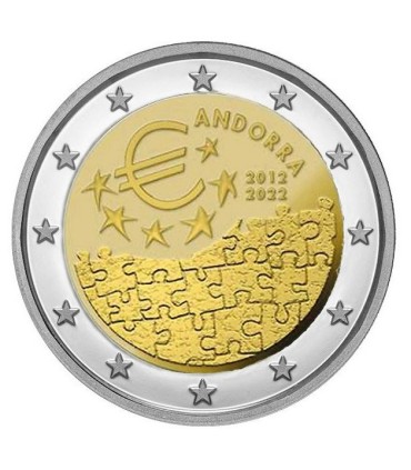 2 Euro Andorra 2022 - 10 jaar overeenkomst tussen Andorra en de EU € 23,49