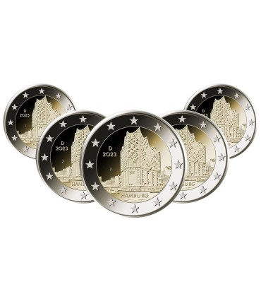 5 x 2 Euro Deutschland 2023 - Elbphilharmonie  14,95 €