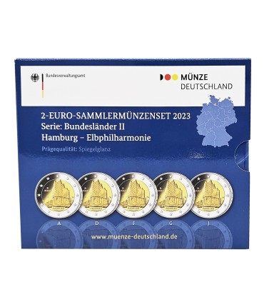 5 x 2 euro BE Germany 2023 - Philharmonie Elbe  39,95 €