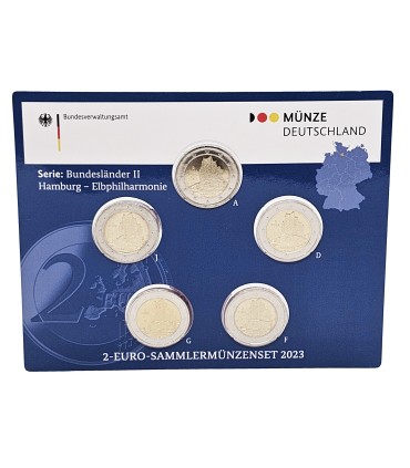 5 x 2 euro Germania Fdc 2023 - Filarmonia dell'Elba  26,95 €