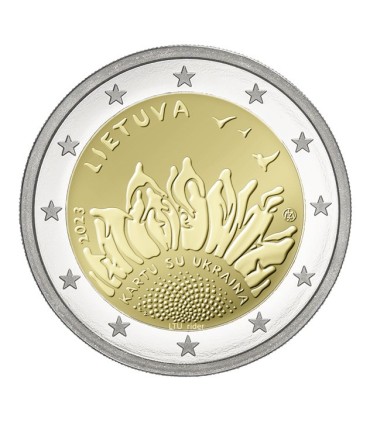 2 euros Lituania 2023 - Junto con Ucrania 3,29 euros