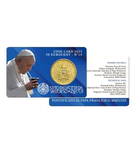 Tarjeta de 50 céntimos Vaticano 2023 5,95 euros