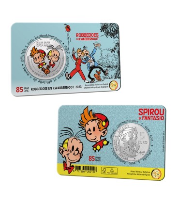 5 euros Bélgica 2023 - Spirou y Fantasio coloreados 17,69 euros